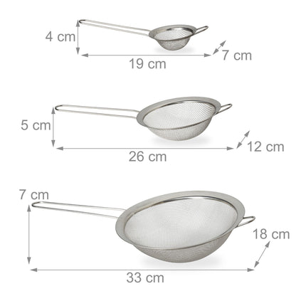 Küchensieb-Set, 3-teilig