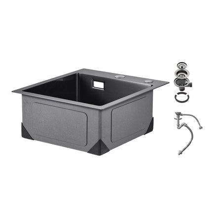 Kitchen Sink 40x45cm, Top-Mount 304 Stainless Steel, Black