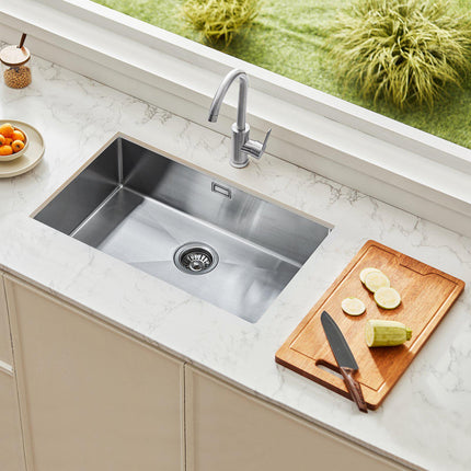 Kitchen Sink Workstation 700 x 430 mm, 304 Stainless Steel, Single Bowl