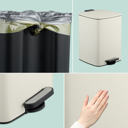Kitchen Waste Bin 20L with Soft-Close Lid