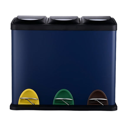 Kitchen Waste Bin, 3 Compartments, 8L Each