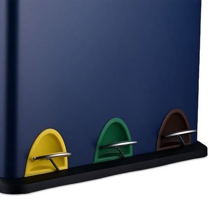 Kitchen Waste Bin, 3 Compartments, 8L Each