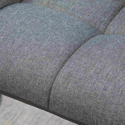 Adjustable gray barstools Set of 2, 360° rotatable, linen look