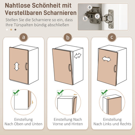 Weißer Küchenbuffetschrank - multifunktionale Aufbewahrung, 100x40x180 cm
