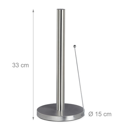 Kitchen roll holder stainless steel standing