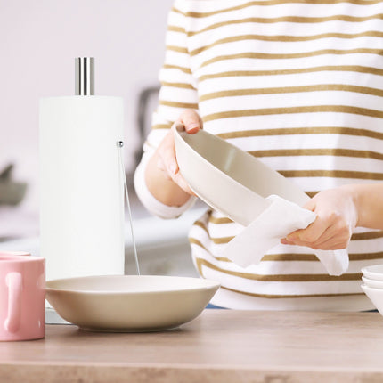 Kitchen roll holder stainless steel standing