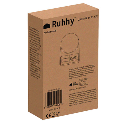 Kitchen scale 10kg Ruhhy 24174