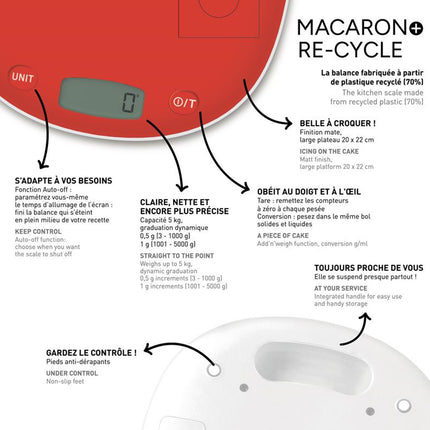 Kuchyňská váha Macaron+ Re-Cycled 70%, 5 kg