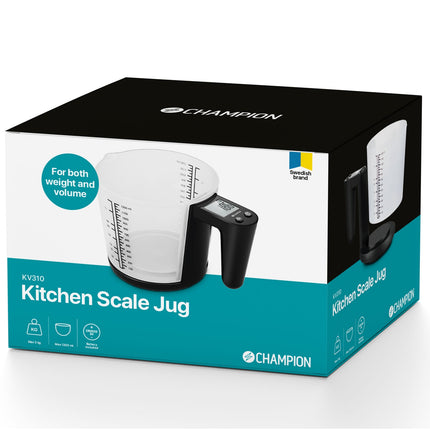 Kuchyňská váha s odměrkou 3kg 1200ml KV310 černá