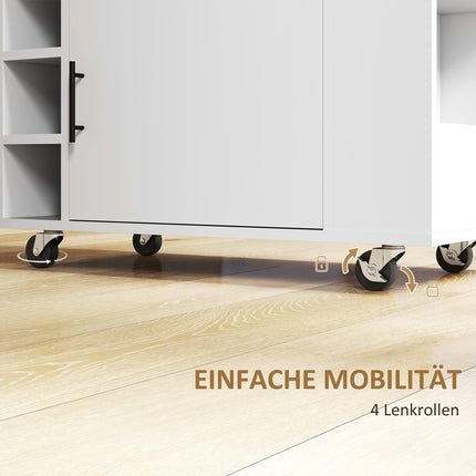 Kitchen trolley with shelves & wine rack, Oak 83x40x83cm
