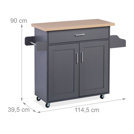 Kitchen trolley with worktop