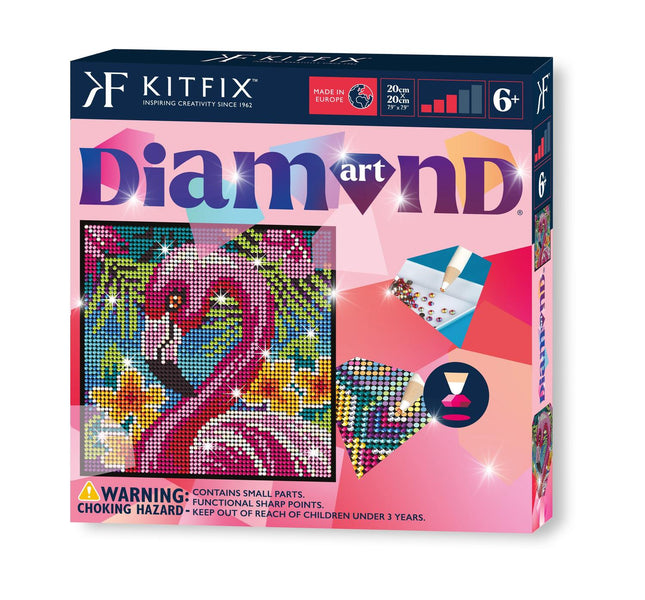 Kitfix Diy Set Diamond Art Flamingo