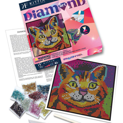 Kitfix DIY-Set Diamant-Malerei Kätzchen