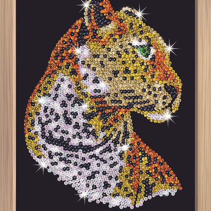 Kitfix DIY sada Sequin Art Blue Premium leopard