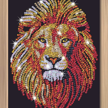 Kitfix Diy Set Sequin Art Blue Premium Lion