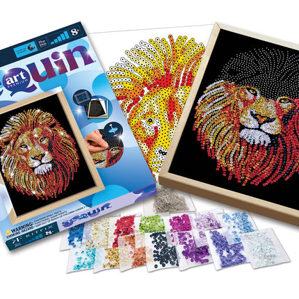 Kitfix Diy Set Sequin Art Blue Premium Lion