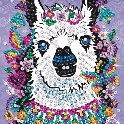 Kitfix DIY Set Pailletten Kunst Basteln Teen Lama