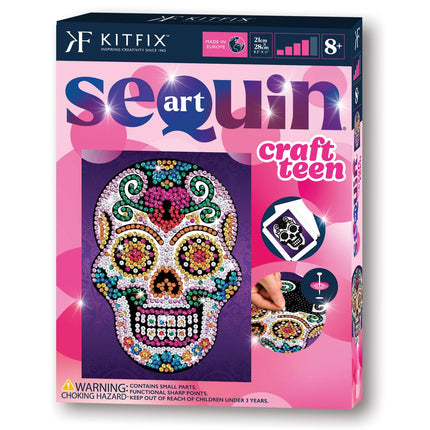 Kitfix Diy Set Sequin Art Craft Teen Sugar Skull