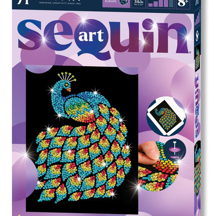 Kitfix Diy Set Sequin Art Purple Peacock