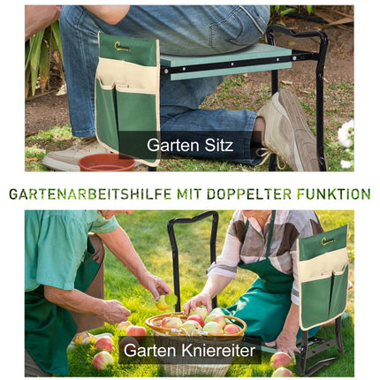 Klappbarer Gartenknieschoner & Sitz mit Werkzeugtasche, EVA-Schaumstoff