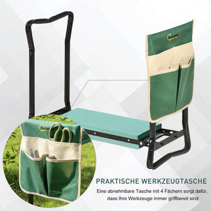 Klappbarer Gartenknieschoner & Sitz mit Werkzeugtasche, EVA-Schaumstoff