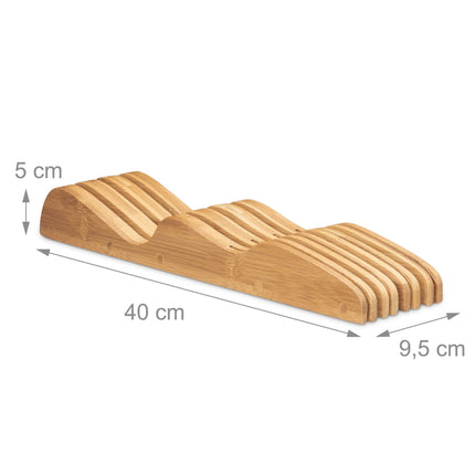 Knife block in bamboo for box