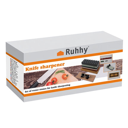Aiguiseur de couteaux - 2 pierres + accessoires Ruhhy 23763