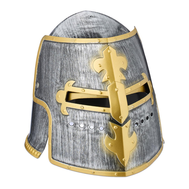 Ritterhelm mit aufklappbarem Visier für Rollenspiel & Fasching