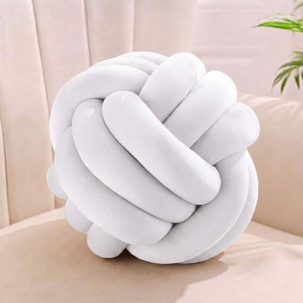 Knot Pillow, Beige – 25 cm, Polyester Foam