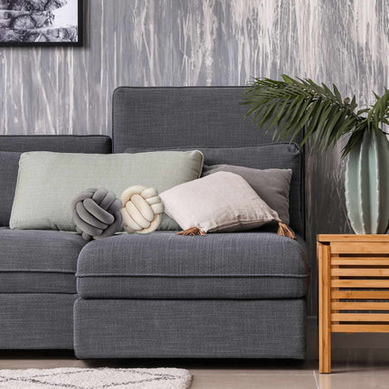Knot cushion solid color