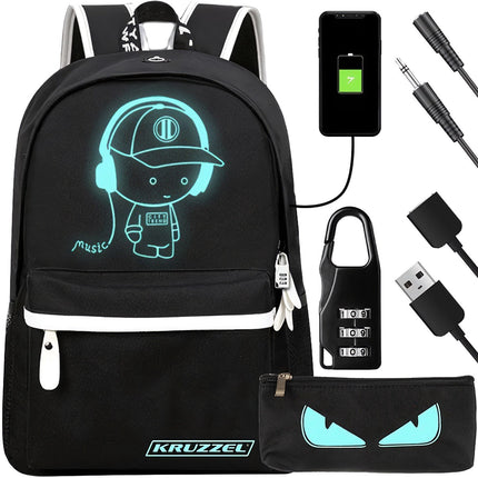 Kruzzel 19374 USB luminous backpack