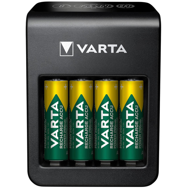LCD Steckerladegerät+ AA/AAA/9V + USB inkl. 4xAA