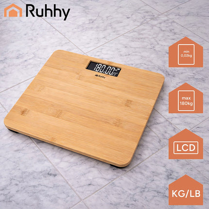 LCD-Personenwaage - Holz Ruhhy 22522 