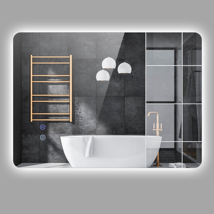 LED Badspiegel, 70x50 cm, Antibeschlag, Einstellbares Licht