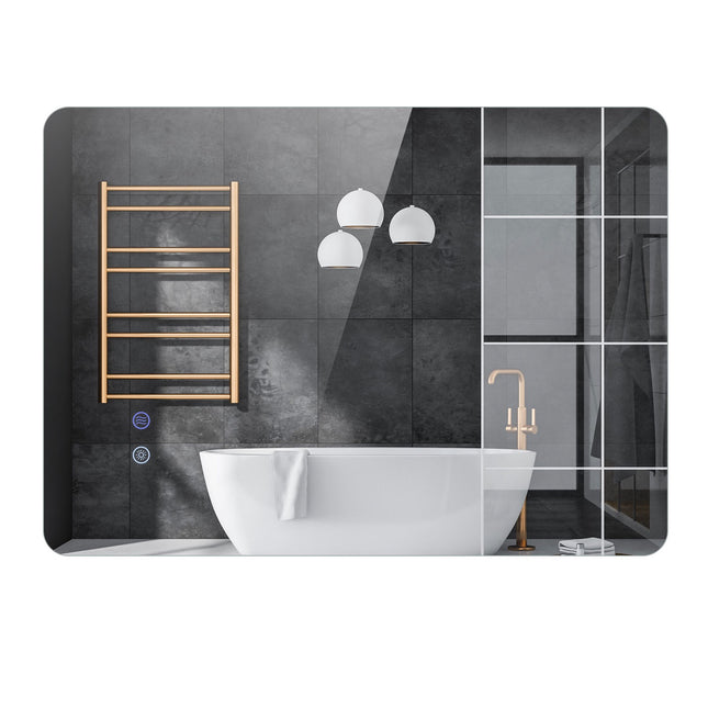 LED Bathroom Mirror, 70x50 cm, Anti-Fog, Adjustable Light