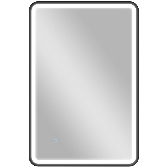 LED-Badezimmerspiegel, 90x60 cm, dimmbar, 3 Farben, Schwarz