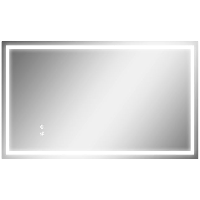 LED-Badezimmerspiegel – Einstellbare Helligkeit, Antibeschlag, 100x60 cm