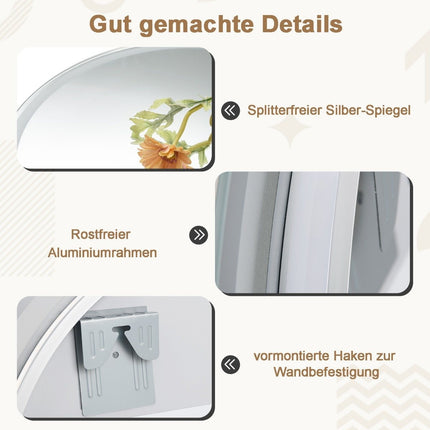 LED Bathroom Mirror with Anti-Fog, 60cm, Dual Lighting