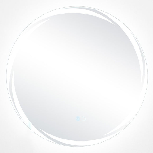 LED koupelnové zrcadlo nemlžící, kulaté 60cm, dvojité osvětlení