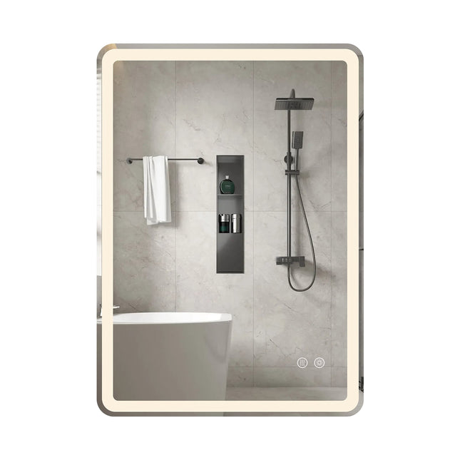 LED Bathroom Mirror with Anti-Fog, Dimmable, 70x50 cm
