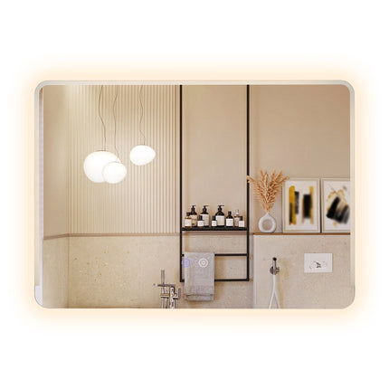 LED Badezimmerspiegel mit Antibeschlag, dimmbares Licht, 70x50 cm