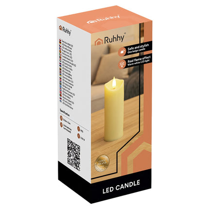 LED-Kerzeneinsatz, flackernde Flamme, batteriebetrieben, 12,5x5cm