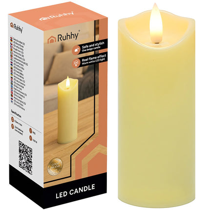 LED-Kerzeneinsatz, flackernde Flamme, batteriebetrieben, 12,5x5cm