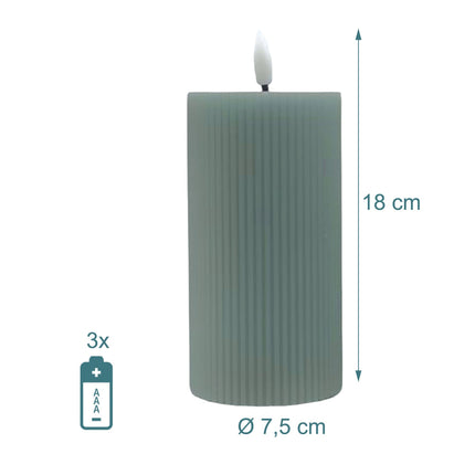LED-Kerzen 4er-Set, 18cm, Echtwachs, flammenlos
