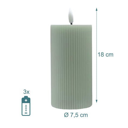 LED Candles Set of 4, 18cm, Real Wax, Flickering Flame
