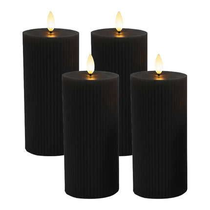 LED Candles Set of 4, Real Wax, 18cm
