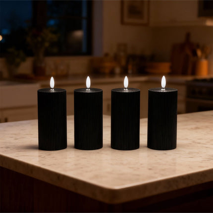 LED Candles Set of 4, Real Wax, 18cm