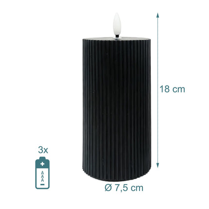 LED Candles Set of 4, Real Wax, 18cm