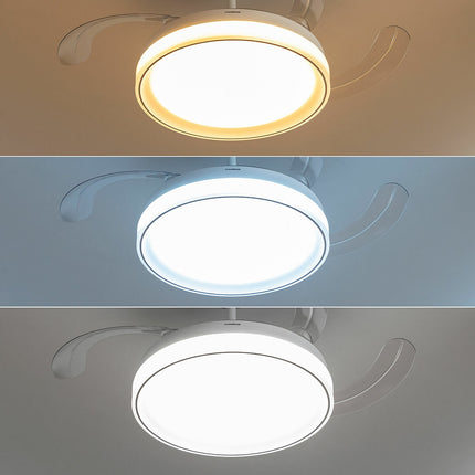 LED-Deckenventilator mit 4 einziehbaren Flügeln Blalefan InnovaGoods Weiß 72 W Ø49,5-104 cm