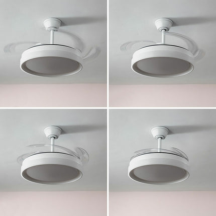 LED-Deckenventilator mit 4 einziehbaren Flügeln Blalefan InnovaGoods Weiß 72 W Ø49,5-104 cm